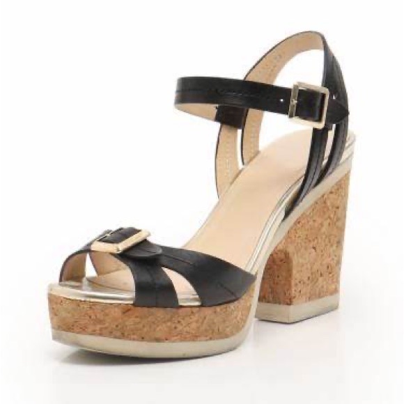 JIMMY CHOO Nemesis Black Leather Buckle Platform Sandal - Picture 5 of 17